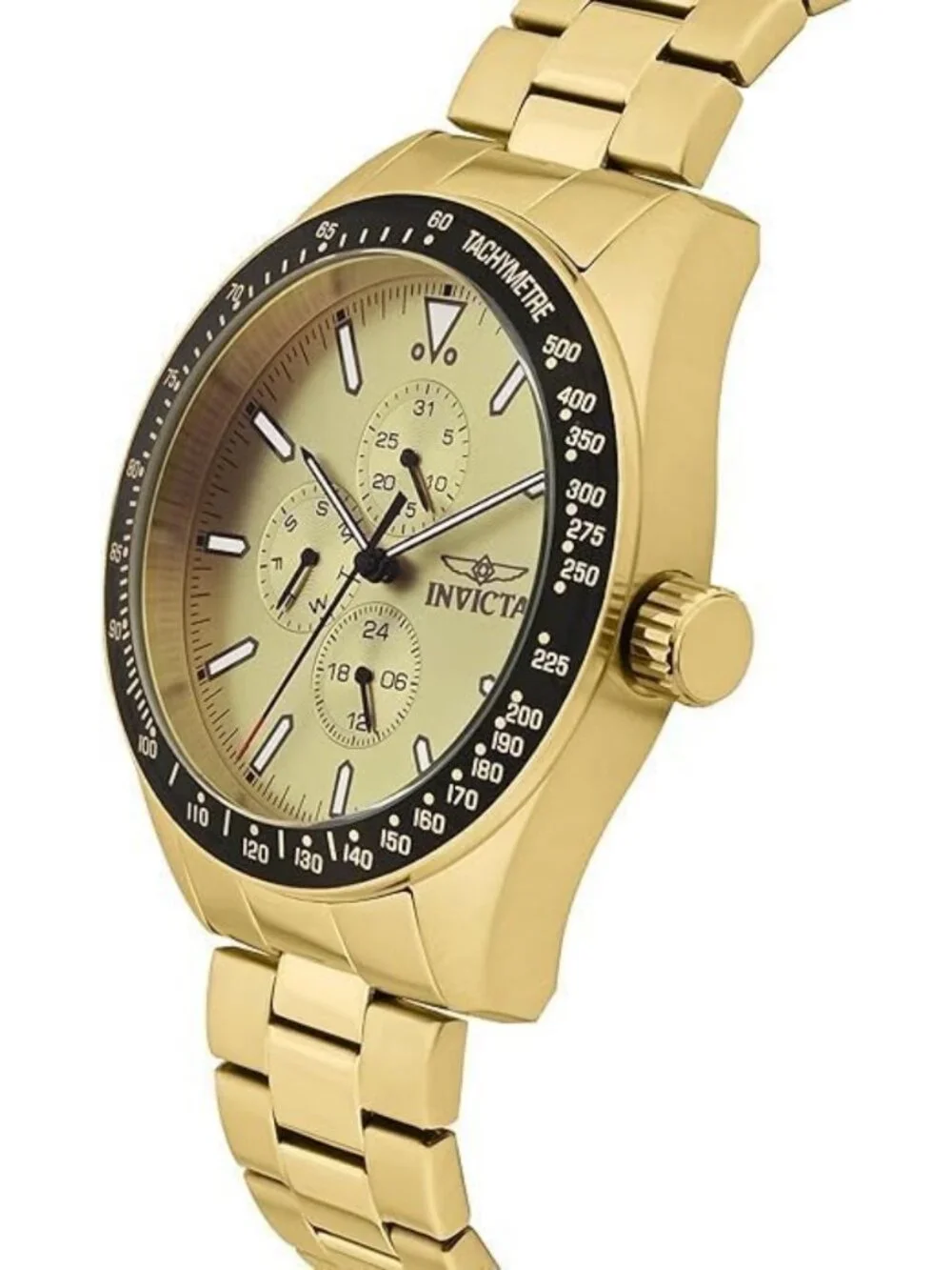 Stylish Stainless Steel Men's Quartz Aviator Watch - 45mm, Water-Resistant